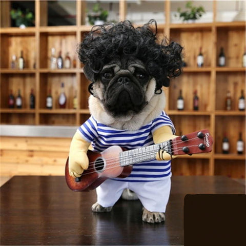 Cute Guitar Dog Funny Clothes